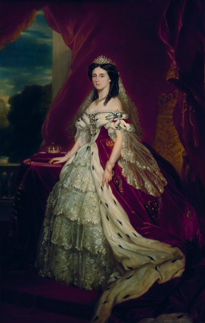 Portrait of Augusta of Saxe-Weimar-Eisenach by Franz Xaver Winterhalter